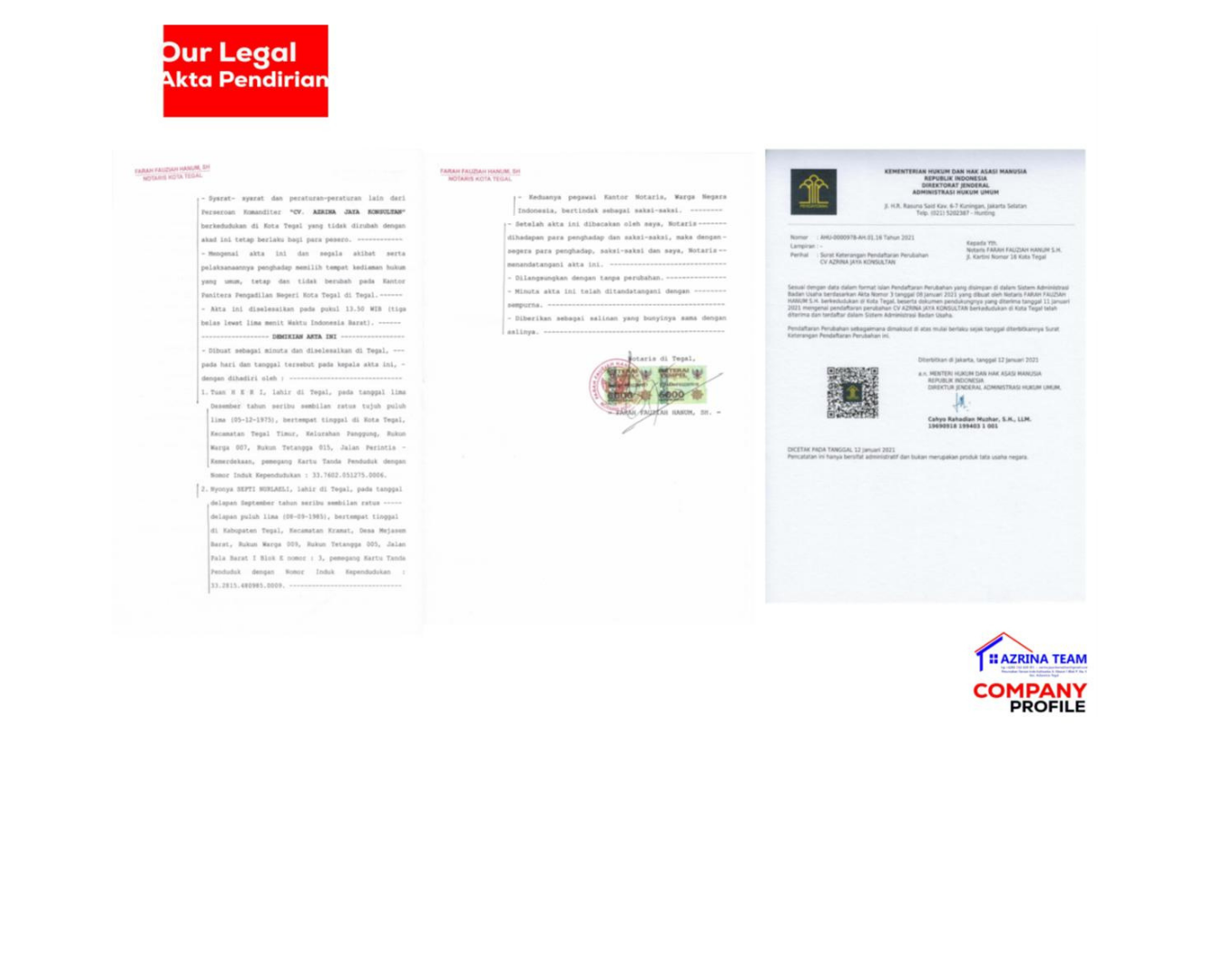 Sertifikat SK Kemenkumham